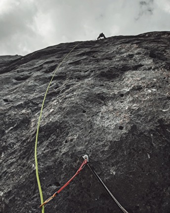 Marmolada, Dolomites, Luca Bana, Massimo Faletti, Bernardo Rivadossi - The first ascent of 'Ego Land' on the south face of Marmolada, Dolomites (Luca Bana, Massimo Faletti, Bernardo Rivadossi 08/2024)