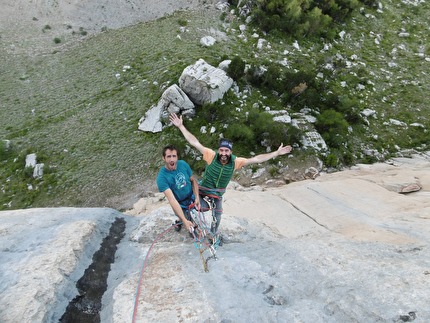 Francesco Favilli - Francesco Favilli and Stefano Lorenzon climbing the classic multipitch 'Natilik' at Céüse in 2018