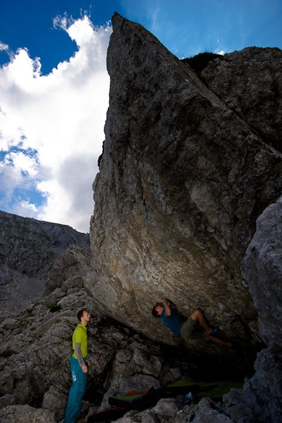 Blaueisgletscher - Bouldering at the Blaueisgletscher, Berchtesgarden, Germany