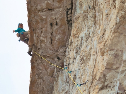 Tre Cime di Lavaredo - Stephanie Bodet & Arnaud Petit on the route Camillotto Pellesier