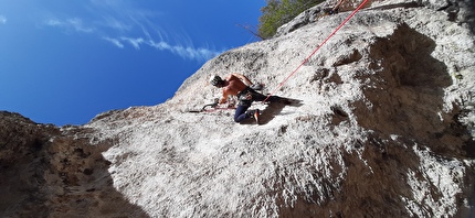 Valle Fredda, Gran Sasso - Drytooling a Valle Fredda, Gran Sasso