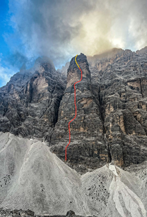 Al Torrione Carducci (Dolomiti) Omar Pradella e Aldo Valmassoi aprono 'Per Sempre'