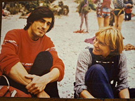 Paola Mazzarelli - Giovanni Bosio, fortissimo scalatore torinese, e Paola Mazzarelli nei primi anni '80
