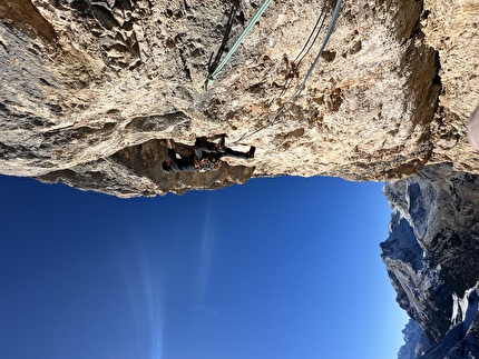 Bello Bellissimo, Col Bechei, Dolomiti, Josef Hilpold - L'apertura di 'Bello Bellissimo' al Col Bechei, Dolomiti (Josef Hilpold, Franzi Taferner 2024)