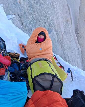 Petit Dru, Drus, Mont Blanc, Philippe Bruley, Amaury Fouillade, Baptiste Obino - The first ascent of 'Petit Pont' on the West Face of Petit Dru (Philippe Bruley, Amaury Fouillade, Baptiste Obino 26/12/2024 - 01/01/2025)