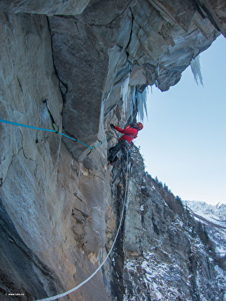Gole di Gondo, Tommaso Lamantia, Luca Moroni - The first ascent of 'Artigli di Dade' at Gole di Gondo, Switzerland (Tommaso Lamantia, Luca Moroni 2025)