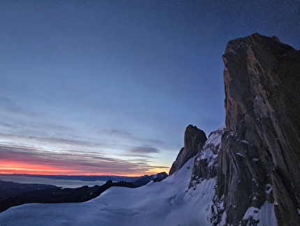 Aguja Mermoz, Patagonia, Tasio Martin, Ibon Mendia - The first ascent of 'Dardara' on the east face of Aguja Mermoz in Patagonia (Tasio Martin, Ibon Mendia 19/01/2025)