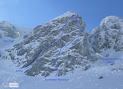 Monte Gallinola, Monti del Matese, Appennino Centrale, Agnese Flavi, Riccardo Quaranta - I tracciati di 'Drifter' & 'Remember Tomorrow', Monte Gallinola, Monti del Matese, Appennino Centrale (Agnese Flavi, Riccardo Quaranta 3/3/2025)