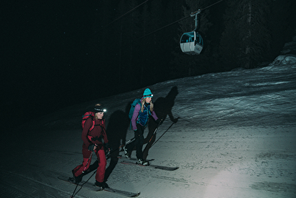 Madonna di Campiglio - Scialpinismo notturno: Ski alp track by night a Madonna di Campiglio