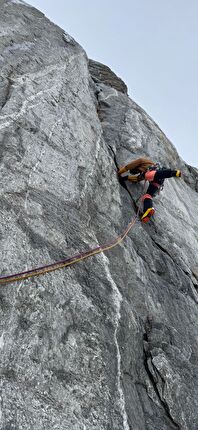 Rive gauche d’Argentière, Mont Blanc, Massimo Faletti, Enrico Lovato - Enrico Lovato establishing pitch 3 of 'Volevo essere un duro', Rive gauche d’Argentière, Mont Blanc