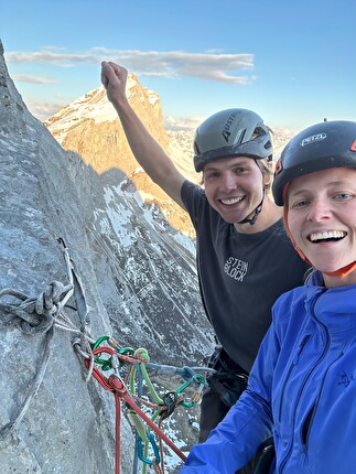 Nemuel Feurle, Silbergeier, Rätikon - Nemuel Feurle and Lara Neumeier climbing 'Silbergeier' (160m, 8b+) in the Rätikon, Switzerland