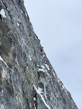 Cima Busazza, Presanella, Emanuele Andreozzi, Fabio Tamanini - L'apertura di 'Maledetta Primavera' sulla parete nord della Cima Busazza (Emanuele Andreozzi, Fabio Tamanini, 14/04/2025)