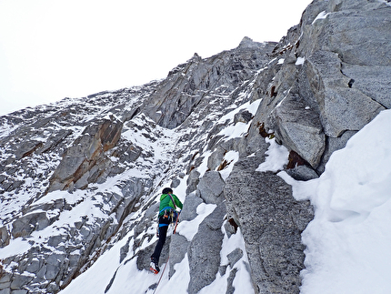 Cima Busazza, Presanella, Emanuele Andreozzi, Fabio Tamanini - L'apertura di 'Maledetta Primavera' sulla parete nord della Cima Busazza (Emanuele Andreozzi, Fabio Tamanini, 14/04/2025)