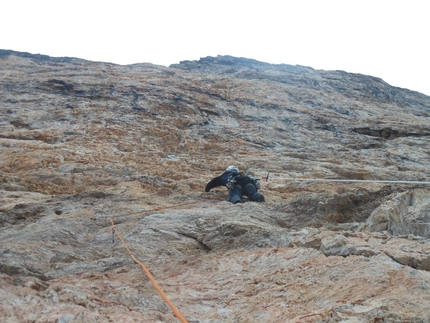 Via degli Angeli, Dolomiti di Brenta - Il secondo tiro di Via degli Angeli