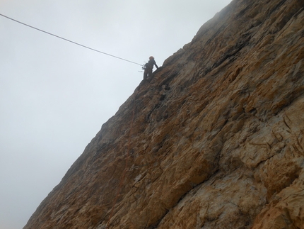 Via degli Angeli, Dolomiti di Brenta - Il terzo tiro di Via degli Angeli