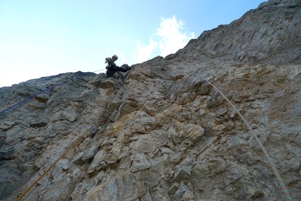 Luka Krajnc & Luka Lindič - Forest Gump (VIII+, 600m), parete nord Rocchetta Alta, Bosconero, Dolomiti.