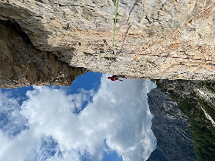 Sasso di Bosconero, Dolomiti di Zoldo, Stefano Staffetta, Marco Sterni - L'apertura della via 'Arcibaldo' al Sasso di Bosconero nelle Dolomiti di Zoldo (Stefano Staffetta, Marco Sterni 2024)