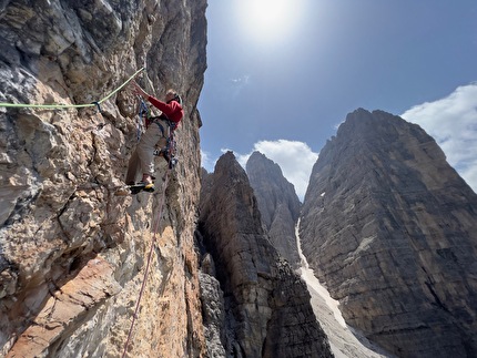 Sasso di Bosconero, Dolomiti di Zoldo, Stefano Staffetta, Marco Sterni - L'apertura della via 'Arcibaldo' al Sasso di Bosconero nelle Dolomiti di Zoldo (Stefano Staffetta, Marco Sterni 2024)