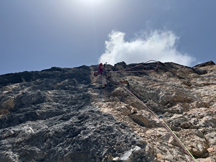 Sasso di Bosconero, Dolomiti di Zoldo, Stefano Staffetta, Marco Sterni - L'apertura della via 'Arcibaldo' al Sasso di Bosconero nelle Dolomiti di Zoldo (Stefano Staffetta, Marco Sterni 2024)