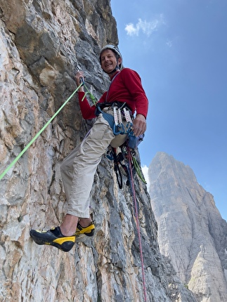 Sasso di Bosconero, Dolomiti di Zoldo, Stefano Staffetta, Marco Sterni - L'apertura della via 'Arcibaldo' al Sasso di Bosconero nelle Dolomiti di Zoldo (Stefano Staffetta, Marco Sterni 2024)