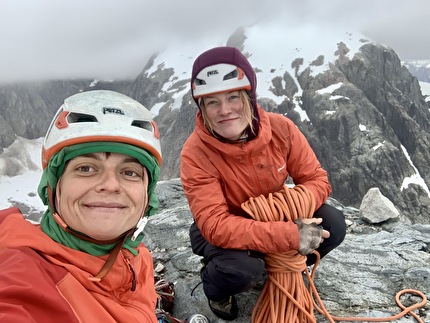 Turbio Valley, Patagonia, Flavie Cardinal, Jasper Pankratz - The first ascent of 'Todo lo que se Comparte', Pirita Central, Turbio valley, Patagonia (Flavie Cardinal, Jasper Pankratz 01/2025)