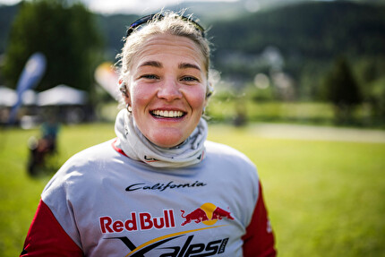 Red Bull X-Alps 2025 - Celine Lorenz performs during Red Bull X-Alps at Sankt Moritz, Switzerland, 17.06.2025.