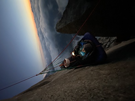 Petit Dru, Monte Bianco, Yanis Cherqaoui, Baptiste Obino, Hugo Peruzzo - L'apertura di ''Le château dans le ciel' sul Petit Dru (Yanis Cherqaoui, Baptiste Obino, Hugo Peruzzo 18-25/06/2025)