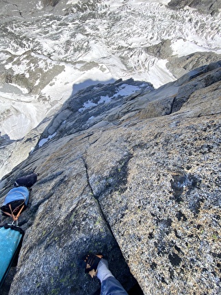 Petit Dru, Monte Bianco, Yanis Cherqaoui, Baptiste Obino, Hugo Peruzzo - L'apertura di ''Le château dans le ciel' sul Petit Dru (Yanis Cherqaoui, Baptiste Obino, Hugo Peruzzo 18-25/06/2025)