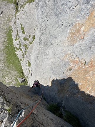 Monte Fop, Val di Franzedaz, Dolomiti, Federico Dell’Antone, Matteo Dagai, Federico Negri - L'apertura di 'Arcoboan' al Monte Fop in Val di Franzedaz, Dolomiti (Federico Dell’Antone, Matteo Dagai, Federico Negri 2022-2024)