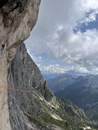 Marcello Bombardi Marmolada - Marcello Bombardi climbing 'Ego Land' on Marmolada, Dolomites, summer 2025