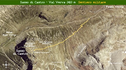 Sasso di Castro, Val Verva, Alta Valtellina, Eraldo Meraldi, Augusto Rossi - Sasso di Castro in Val Verva, Alta Valtellina: accesso e discesa