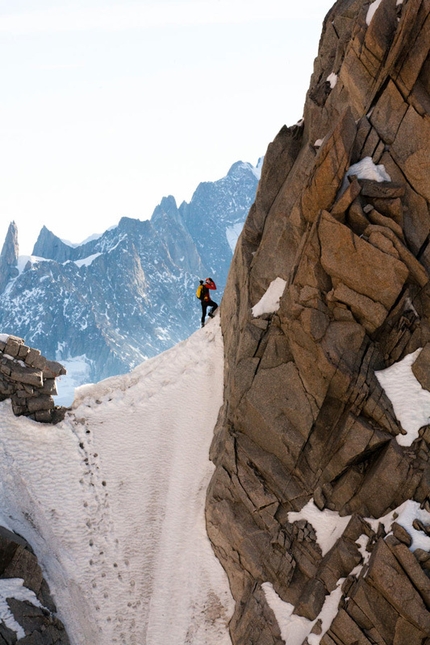 Kilian Jornet Burgada - 18/09/2012: Kilian Jornet Burgada climbs the Innominata Ridge to the summit of Mont Blanc in 6:17