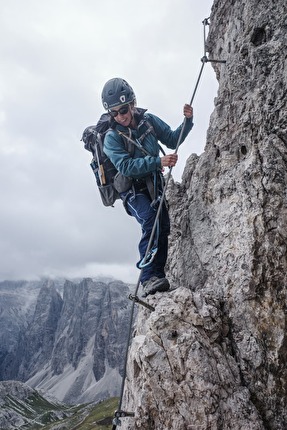 Ferrata delle Scalette Torre di Toblin, Tre Cime di Lavaredo, Dolomiti - Via Ferrata delle Scalette on Torre di Toblin, Tre Cime di Lavaredo, Dolomites