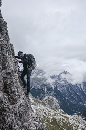 Ferrata delle Scalette Torre di Toblin, Tre Cime di Lavaredo, Dolomiti - Via Ferrata delle Scalette on Torre di Toblin, Tre Cime di Lavaredo, Dolomites