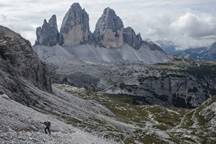 Ferrata delle Scalette Torre di Toblin, Tre Cime di Lavaredo, Dolomiti - Via Ferrata delle Scalette on Torre di Toblin, Tre Cime di Lavaredo, Dolomites