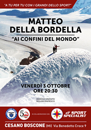 Matteo Della Bordella a Cesano Boscone con 'Ai confini del mondo'