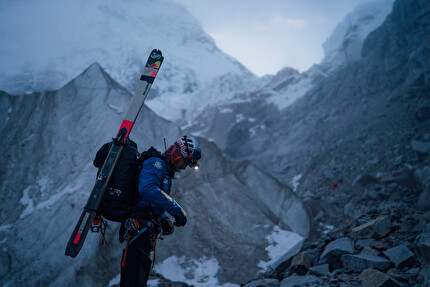 Andrzej Bargiel Everest - Andrzej Bargiel making the first complete ski descent of Everest without bottled oxygen, September 2025