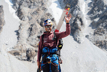 Andrzej Bargiel Everest - Andrzej Bargiel making the first complete ski descent of Everest without bottled oxygen, September 2025