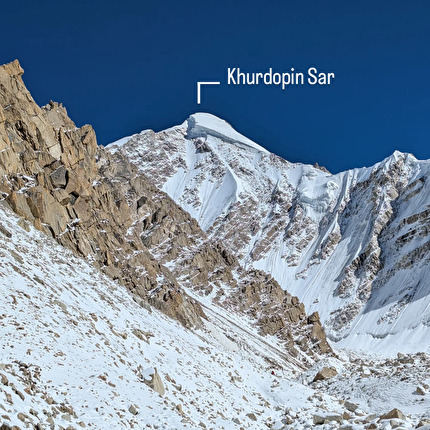 Khurdopin Sar, Gaëtan Navarrete, Julien Priour - The line taken by Gaëtan Navarrete and Julien Priour in October 2025 while making the first ascent of Khurdopin Sar (6,458m) in the Karakoram, Pakistan