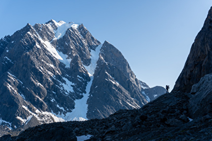 Greenland, Ben Kent, Robbie Milne - We summited this mountain behind on one of our rest days...