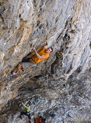 Kalymnos - Simon Montmory in arrampicata a Saint Photis, Kalymnos Kalymnos - Simon Montmory in arrampicata a Saint Photis, Kalymnos
