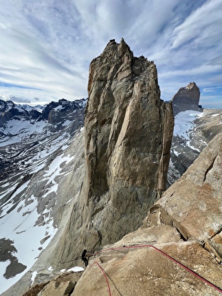 Cuerno Norte, Torres del Paine, Patagonia, Seba Pelletti, Hernan Rodriguez - The first ascent of 'Norteado' on Cuerno Norte, Torres del Paine, Patagonia (Sebastian Pelletti, Hernan Rodriguez 10/11/2025)