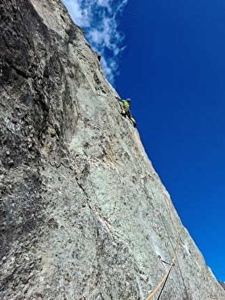 Al Pinnacolo di Maslana (Orobie Bergamasche) due nuove vie di Cristina Oldrati e Matteo Rivadossi