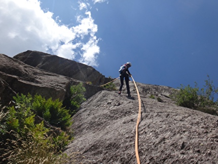 Pinnacolo di Maslana, Valbondione, Cristina Oldrati, Matteo Rivadossi - Doppie su 'Il Gatto e la Volpe', Pinnacolo di Maslana, Valbondione (Cristina Oldrati, Matteo Rivadossi, 29/06/2025)