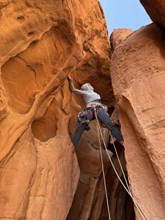Wadi Rum, Jordan, Jebel Nassrani South, Nicole Berthod, Fay Manners - The first ascent of ‘Mukatila’ on Jebel Nassrani South at Wadi Rum in Jordan (Nicole Berthod, Fay Manners 11/2025) Wadi Rum, Jordan, Jebel Nassrani South, Nicole Berthod, Fay Manners - The first ascent of ‘Mukatila’ on Jebel Nassrani South at Wadi Rum in Jordan (Nicole Berthod, Fay Manners 11/2025)