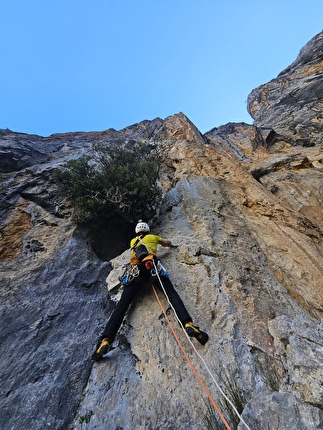 Picos de Europa, Eneko Pou, Iker Pou - L'apertura di 'Vicios Ocultos' (7c+?/285m) al Tiro Pedabejo (2189m) nei Picos de Europa (Eneko Pou, Iker Pou 2025)