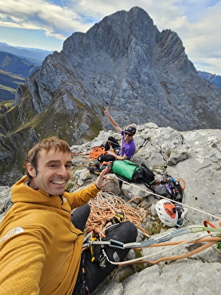 Picos de Europa, Eneko Pou, Iker Pou - L'apertura di 'Vicios Ocultos' (7c+?/285m) al Tiro Pedabejo (2189m) nei Picos de Europa (Eneko Pou, Iker Pou 2025)