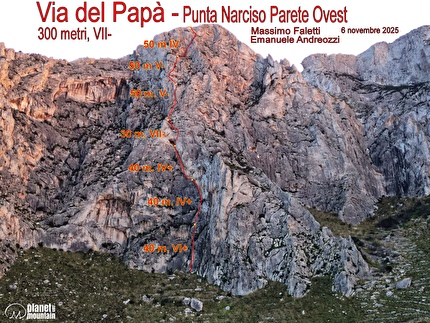 Punta Narciso, Pizzo Vuturo, Sicilia, Emanuele Andreozzi, Massimo Faletti - L'apertura di 'Via del Papà' alla Punta Narciso, Pizzo Vuturo, Sicilia (Emanuele Andreozzi, Massimo Faletti 06/11/2025)