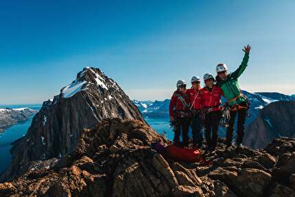Greenland, Graah Fjord, Skjoldungen, Naomie Bürki, Pauline Laubscher, Gianna Müller, Caro North, Lea Schneider, Melanie Tenorio, Ramona Volken, Ramona Waldner - SAC Expedition Greenland 2025 to Graah Fjord & Skjoldungen (Naomie Bürki, Pauline Laubscher, Gianna Müller, Caro North, Lea Schneider, Melanie Tenorio, Ramona Volken, Ramona Waldner)