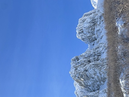 Monte Sirente, Appennino Centrale, Luca Gasparini, Gianluigi Ranieri - L'apertura di 'Il Sognatore', Monte Sirente, Appennino Centrale (Luca Gasparini, Gianluigi Ranieri, 30/11/2025)